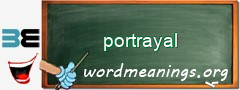 WordMeaning blackboard for portrayal